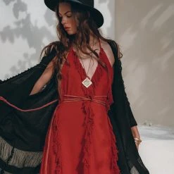 Jimmy Boho Maxi Dress • Cotton Bridesmaid Dress • Red Organic Goddess Dress 24 Jimmy Boho Maxi Dress • Cotton Bridesmaid Dress • Red Organic Goddess Dress