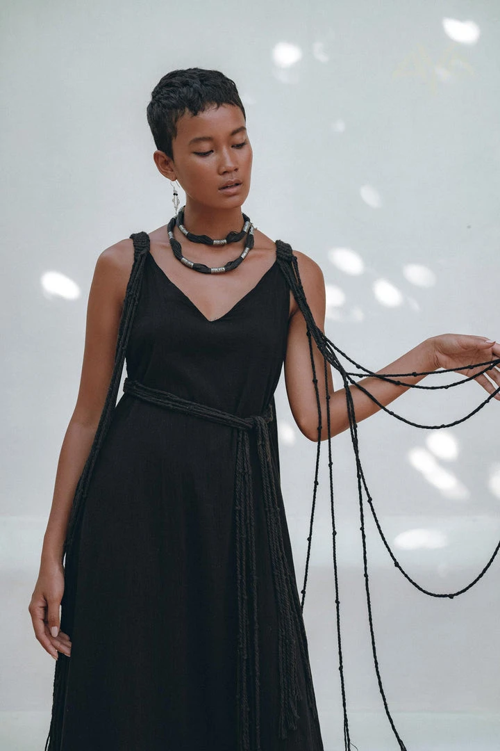 Jimmy Black Wedding Dress • Boho Multiway Maxi Black Bridesmaid Dress