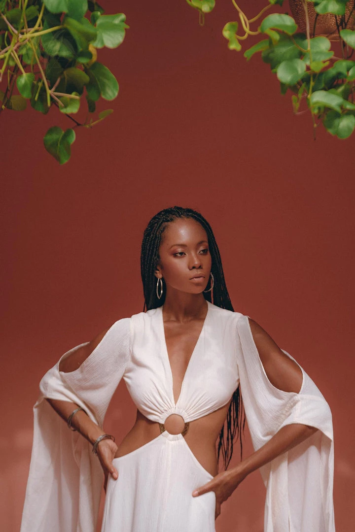 Jimmy Off-White Organic Wedding Boho Dress For Women • Goddess Dress