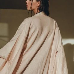 Jimmy Linen Cardigan Women • Light Pink Overcoat • Linen Wrap Cardigan With Belt 15 Jimmy Linen Cardigan Women • Light Pink Overcoat • Linen Wrap Cardigan With Belt