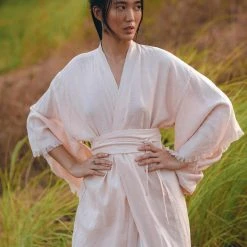 Jimmy Linen Cardigan Women • Light Pink Overcoat • Linen Wrap Cardigan With Belt 23 Jimmy Linen Cardigan Women • Light Pink Overcoat • Linen Wrap Cardigan With Belt