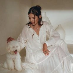 AYA Sacred Wear Boho Dress For Women • Off White Bohemian Prom Dress • Light Summer Dress