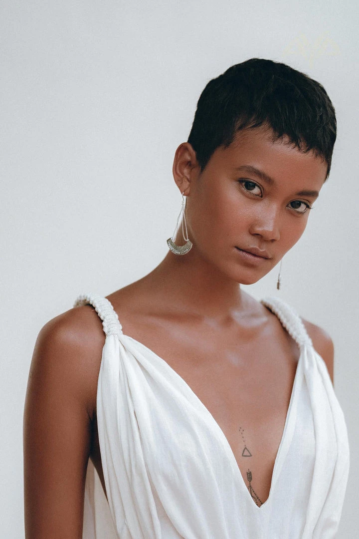 Jimmy Boho Beach Macrame Wedding Dress • Off-White Multiway Bohemian Dress