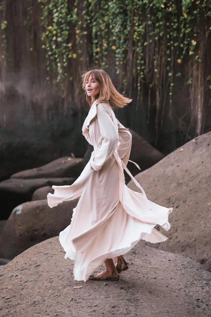 Stop List White Organic Wrap Jacket Cotton Cardigan Jackets & Cardigans 3 Stop List White Organic Wrap Jacket Cotton Cardigan Jackets & Cardigans