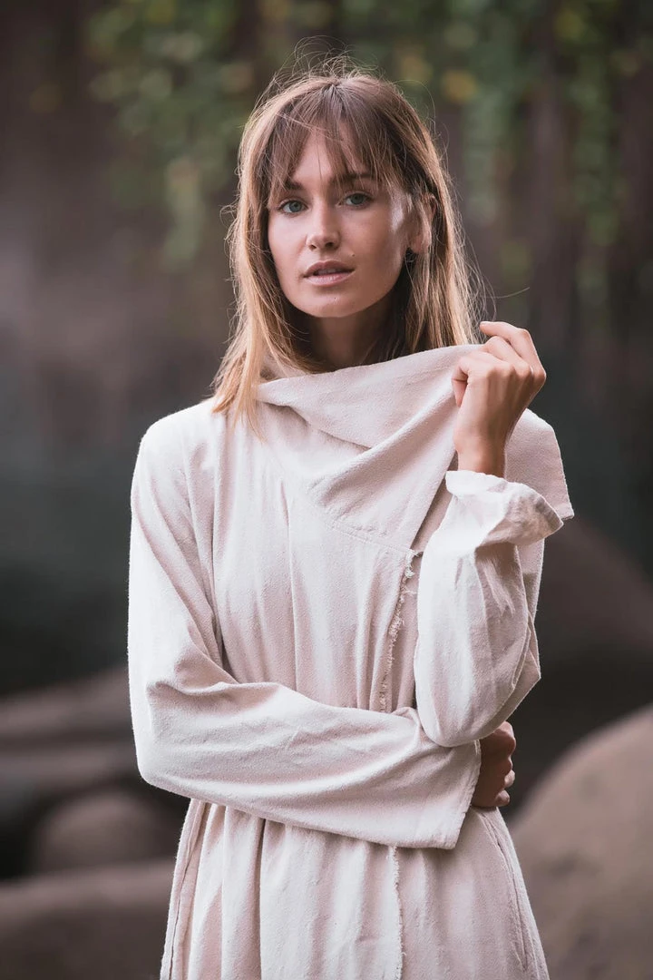 Stop List White Organic Wrap Jacket Cotton Cardigan Jackets & Cardigans 7 Stop List White Organic Wrap Jacket Cotton Cardigan Jackets & Cardigans