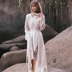 Stop List White Organic Wrap Jacket Cotton Cardigan Jackets & Cardigans