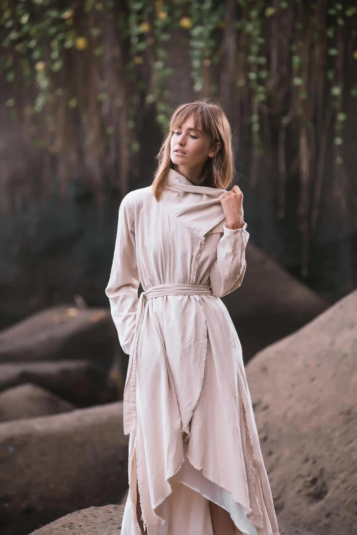 Stop List White Organic Wrap Jacket Cotton Cardigan Jackets & Cardigans 5 Stop List White Organic Wrap Jacket Cotton Cardigan Jackets & Cardigans