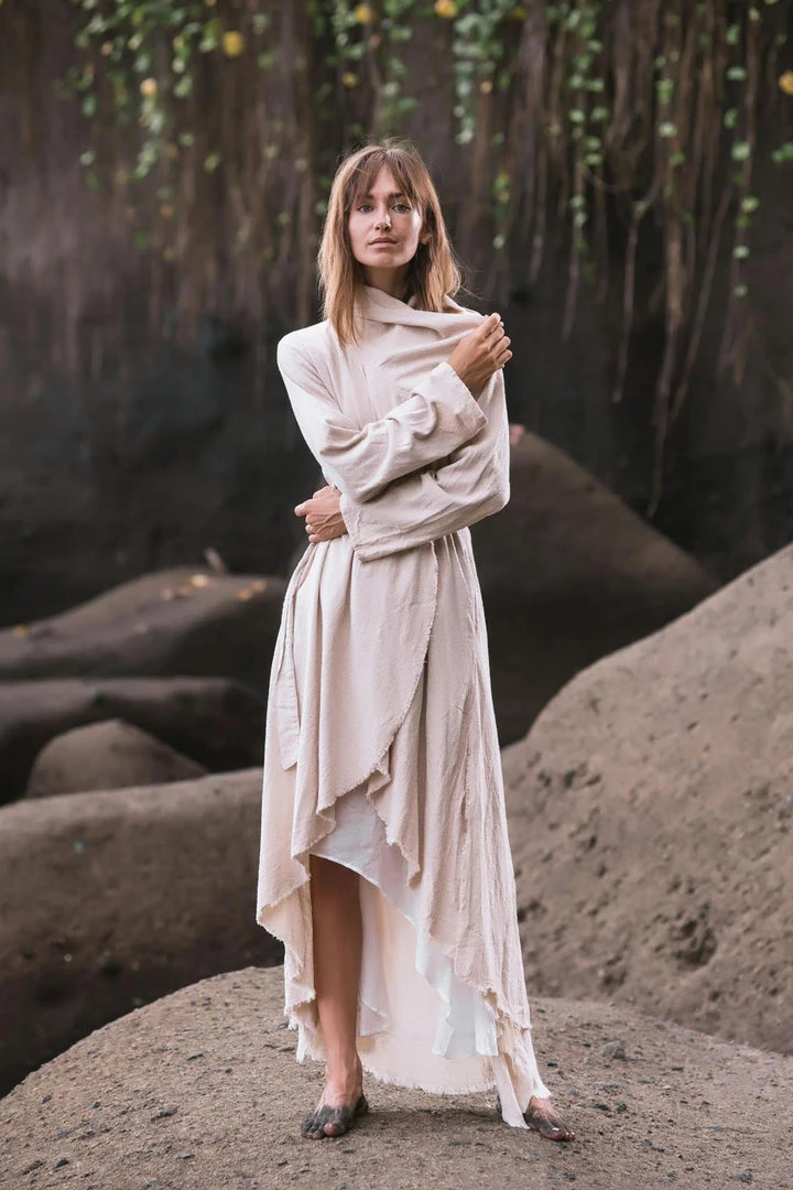 Stop List White Organic Wrap Jacket Cotton Cardigan Jackets & Cardigans 12 Stop List White Organic Wrap Jacket Cotton Cardigan Jackets & Cardigans