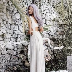 Eddie Long Boho Simple Wedding Dress
