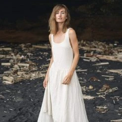 Stop List White Boho Dress For Women • Simple Wedding Dress With Pockets Organic Cotton Dresses 17 Stop List White Boho Dress For Women • Simple Wedding Dress With Pockets Organic Cotton Dresses