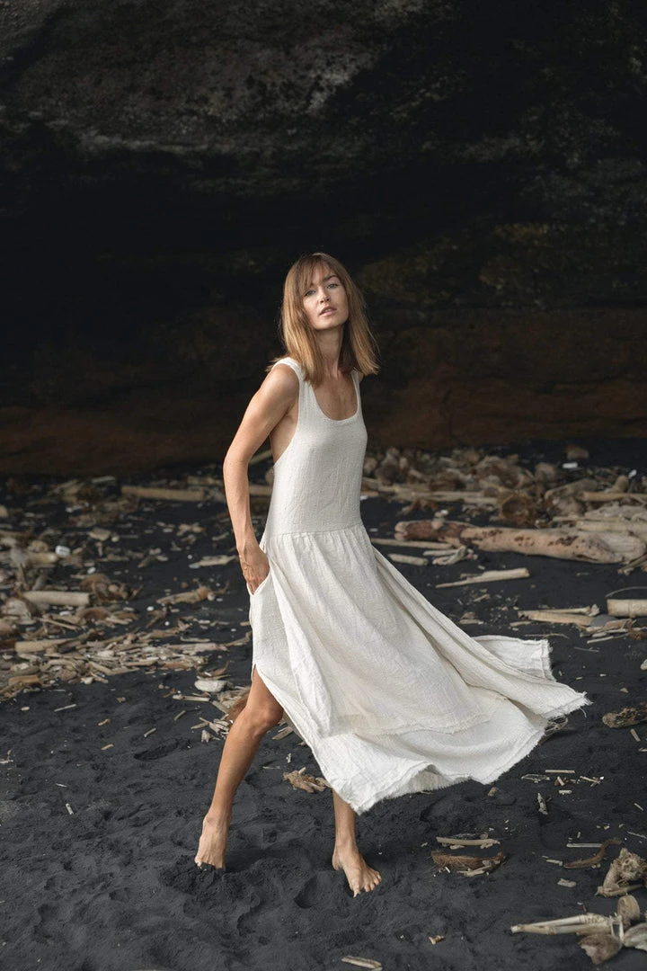 Stop List White Boho Dress For Women • Simple Wedding Dress With Pockets Organic Cotton Dresses 10 Stop List White Boho Dress For Women • Simple Wedding Dress With Pockets Organic Cotton Dresses