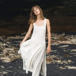 Stop List White Boho Dress For Women • Simple Wedding Dress With Pockets Organic Cotton Dresses 19 Stop List White Boho Dress For Women • Simple Wedding Dress With Pockets Organic Cotton Dresses