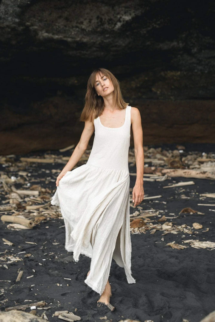 Stop List White Boho Dress For Women • Simple Wedding Dress With Pockets Organic Cotton Dresses 11 Stop List White Boho Dress For Women • Simple Wedding Dress With Pockets Organic Cotton Dresses