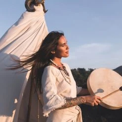 Stop List Organic Cotton Dresses Off-White Boho Bohemian Dress