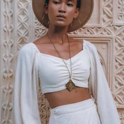 Eddie Boho Top And Skirt For Women • Off-White Tank Top And Maxi Skirt New Collection