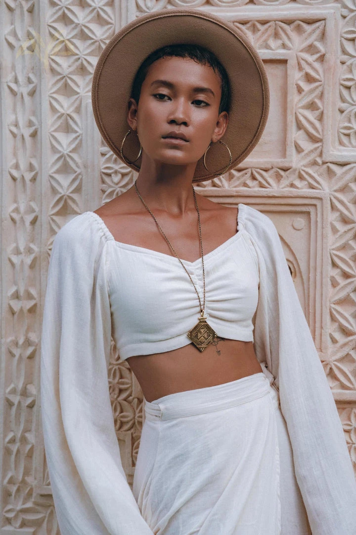 Eddie Boho Top And Skirt For Women • Off-White Tank Top And Maxi Skirt New Collection 4 Eddie Boho Top And Skirt For Women • Off-White Tank Top And Maxi Skirt New Collection