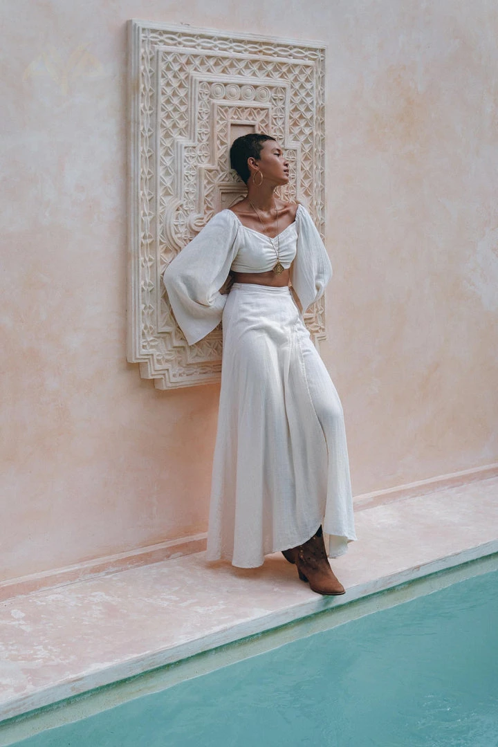 Eddie Boho Top And Skirt For Women • Off-White Tank Top And Maxi Skirt New Collection 5 Eddie Boho Top And Skirt For Women • Off-White Tank Top And Maxi Skirt New Collection
