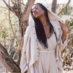 Agus Jackets & Cardigans Off-White Cotton Warm Jacket With Hood Bohemian Style 11 Agus Jackets & Cardigans Off-White Cotton Warm Jacket With Hood Bohemian Style