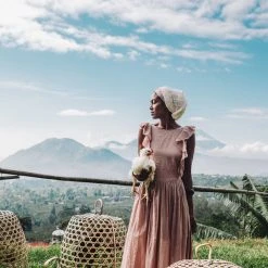 Stop List Organic Cotton Dresses Dusty Pink Boho Bridesmaid Dress