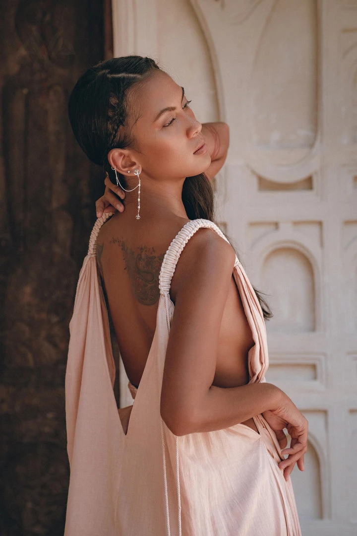 Jimmy Dusty Pink Greek Dress • Pink Multiway Dress • Boho Wedding Dress 11 Jimmy Dusty Pink Greek Dress • Pink Multiway Dress • Boho Wedding Dress