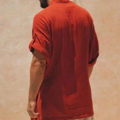 AYA Sacred Wear On Sale Red Tribal Kimono Robe For Men