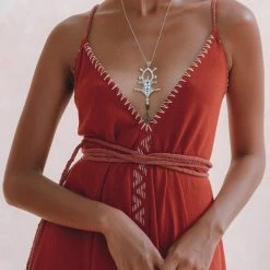 Jimmy Organic Red Cotton Maxi Dress • Sleeveless Hand Embroidered Dress New Collection 15 Jimmy Organic Red Cotton Maxi Dress • Sleeveless Hand Embroidered Dress New Collection