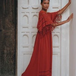 Jimmy Red Boho Dress • Boho Dress For Women • Red Maxi Bridesmaid Dress