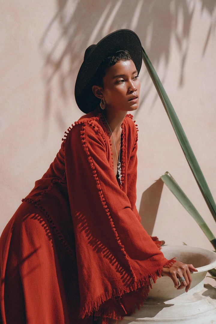 Jimmy Boho Top • Bohemian Wrap • Organic Top Women • Wide Sleeve Wrap Top New Collection