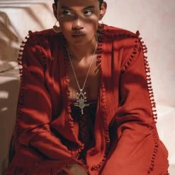 Jimmy Boho Top • Bohemian Wrap • Organic Top Women • Wide Sleeve Wrap Top New Collection