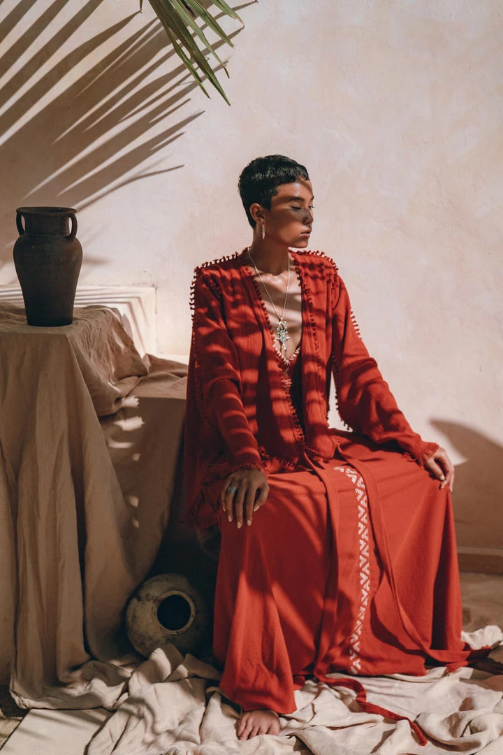 Jimmy Boho Top • Bohemian Wrap • Organic Top Women • Wide Sleeve Wrap Top New Collection