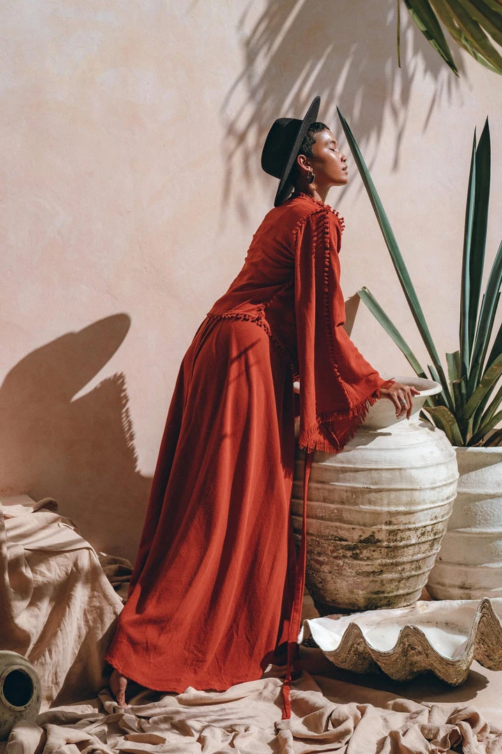 Jimmy Boho Top • Bohemian Wrap • Organic Top Women • Wide Sleeve Wrap Top New Collection