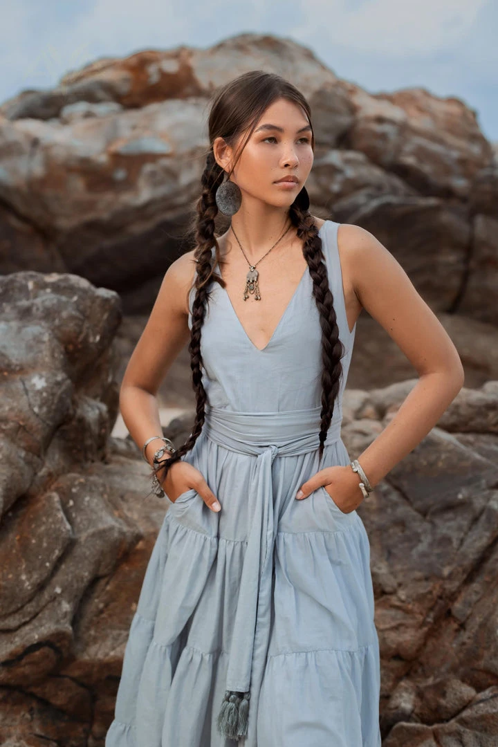 Eddie Boho Bridesmaid Dress • A Line Dress • Sky Blue Maxi Adjustable Dress 3 Eddie Boho Bridesmaid Dress • A Line Dress • Sky Blue Maxi Adjustable Dress