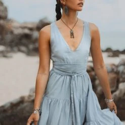 Eddie Boho Bridesmaid Dress • A Line Dress • Sky Blue Maxi Adjustable Dress 15 Eddie Boho Bridesmaid Dress • A Line Dress • Sky Blue Maxi Adjustable Dress