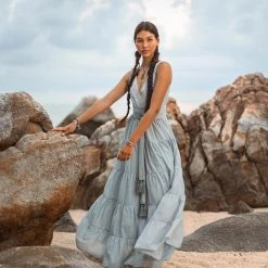 Eddie Boho Bridesmaid Dress • A Line Dress • Sky Blue Maxi Adjustable Dress 14 Eddie Boho Bridesmaid Dress • A Line Dress • Sky Blue Maxi Adjustable Dress