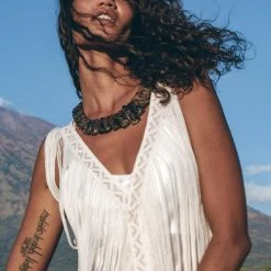 Jimmy See Through Dress • Long Maxi Dress • Tribal Raw Cotton Cover-up