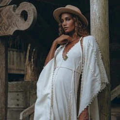 Jimmy Bridal Poncho Robe • Boho Cape For Women • Bohemian Kimono Overcoat