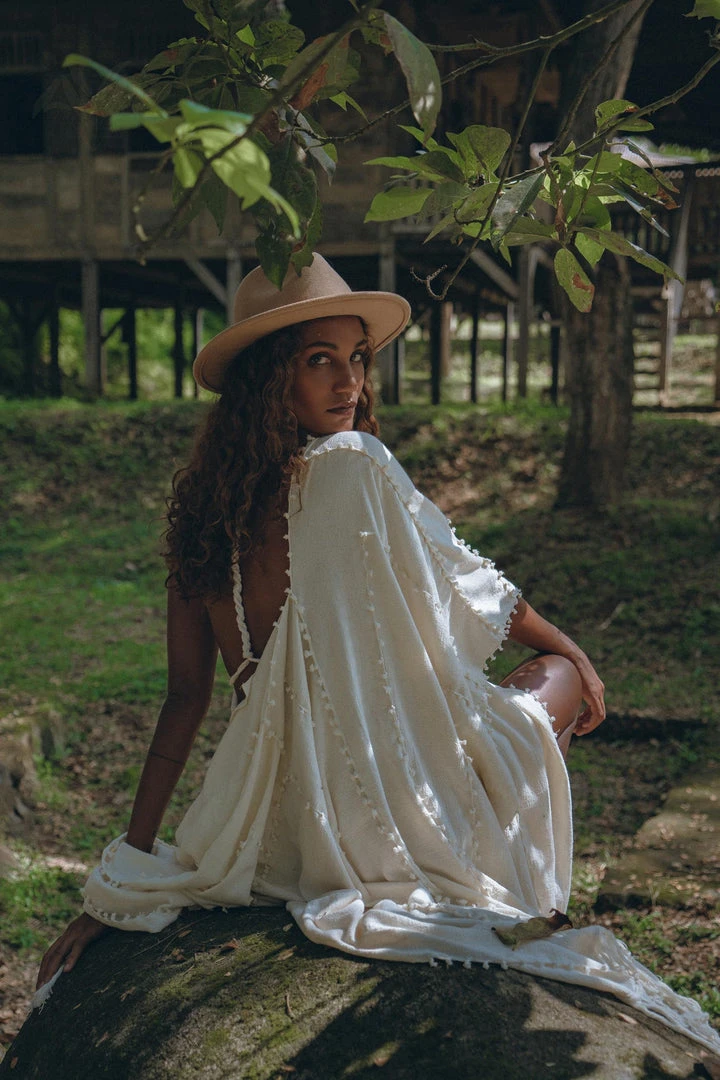 Jimmy Bridal Poncho Robe • Boho Cape For Women • Bohemian Kimono Overcoat