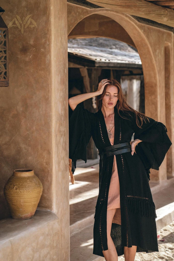 Jimmy Boho Kimono Cover Up • Wide Sleeve Cardigan Mantle • Cape For Women