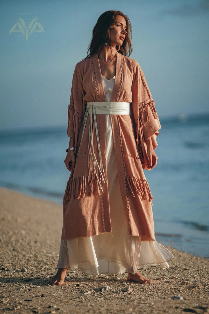 Jimmy Boho Kimono Cover Up • Wide Sleeve Cardigan Mantle • Cape For Women Limited Edition